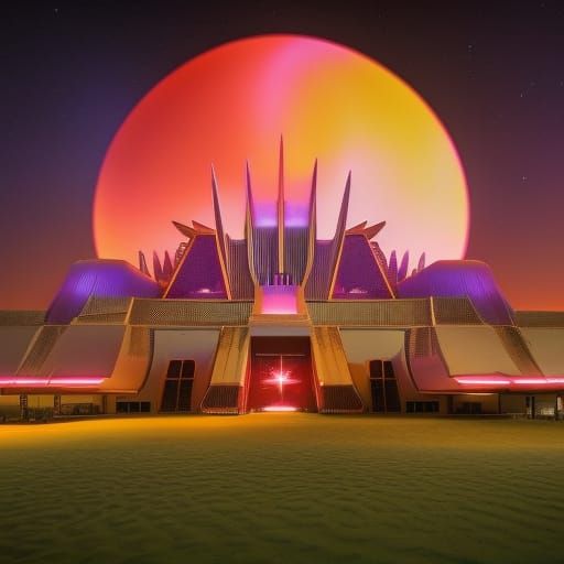 My very first creations: Golden Alien Temple