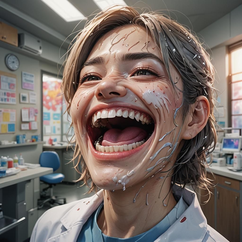 Hyperrealistic Dental Office in Anime Style