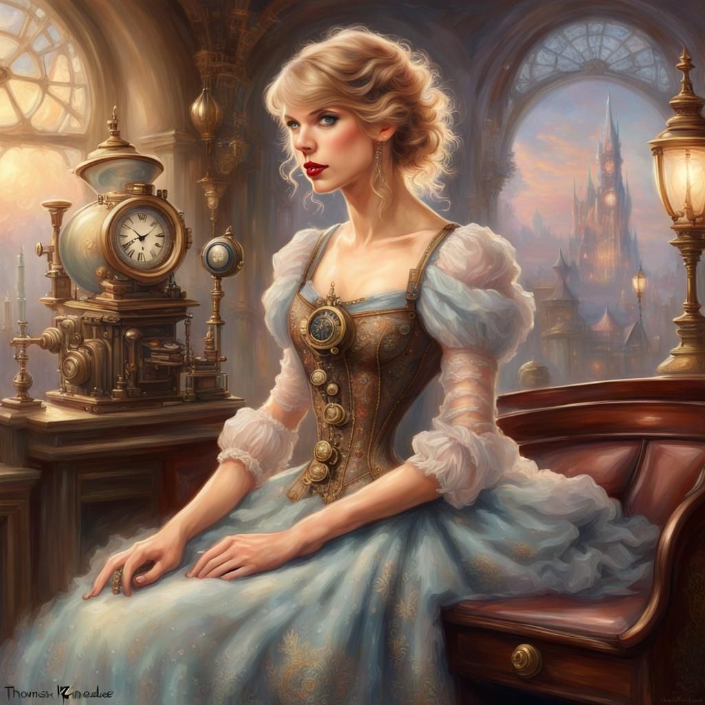 Taylor Swift in Steampunk Belle Epoque Fantasy