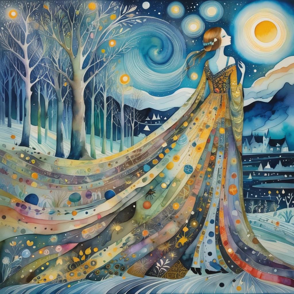 Mystical Watercolor: Vibrant, Detailed, and Fantastical