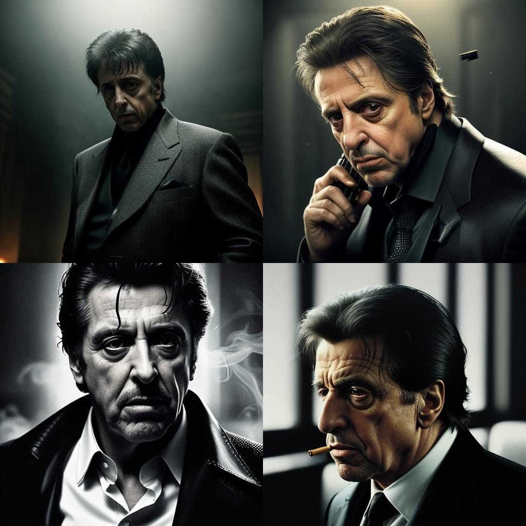 Stylized Gangster Portrait à la Scarface