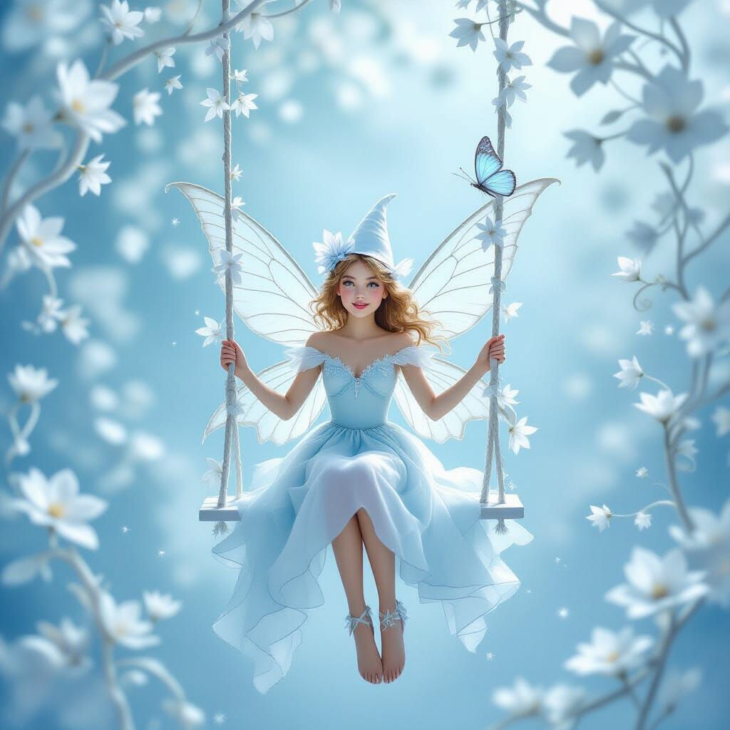 A photorealistic, highly detailed image in a whimsical fairy...