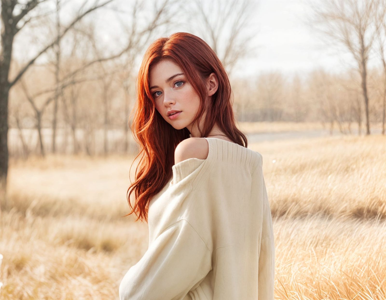 Attractive Young Woman in Casual Outfit