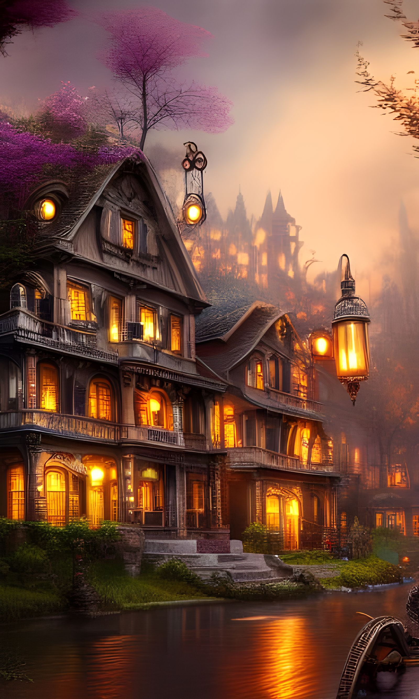 Steampunk Valley: Ethereal Fantasy Morning in HDR