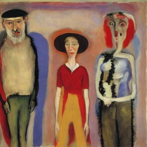 People in Farmer Costumes, Social Realism Style