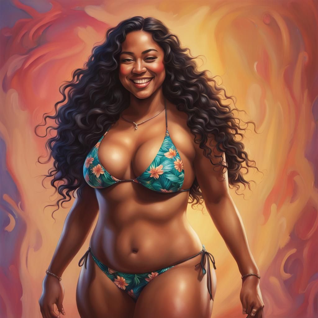 Curvaceous Dominican Girl in a Bikini