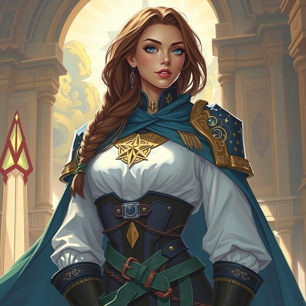 Radiant Priestess in Star Temple, Inspired by Larry Elmore's...