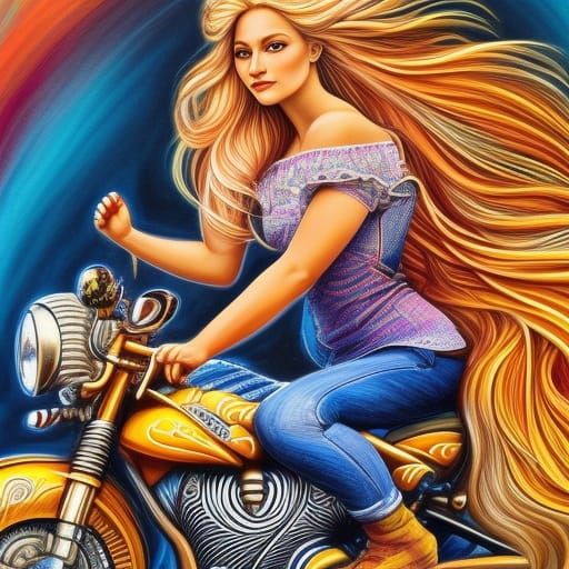 Blonde Biker 2
