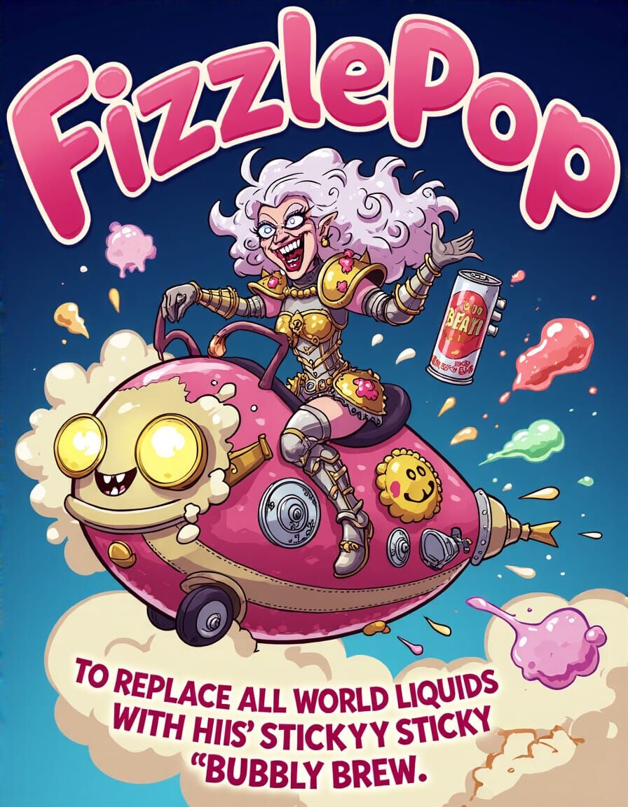 Madame Fizzlepop is A flamboyant soda alchemist who creates ...