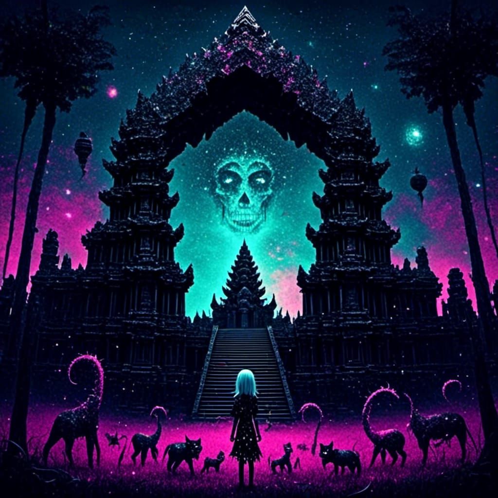 Angkor Wat in Glitter Gore Style
