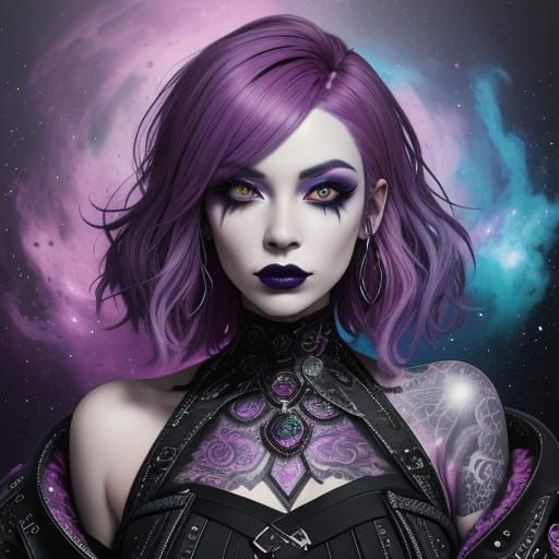 Ethereal Gothic Goddess of Cosmic Proportions