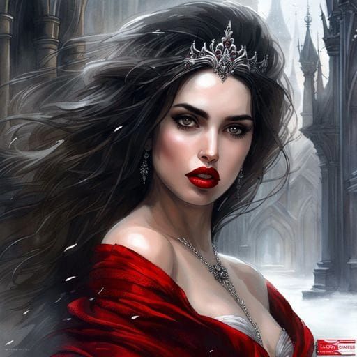 Elegant Gothic Queen Fantasy Art