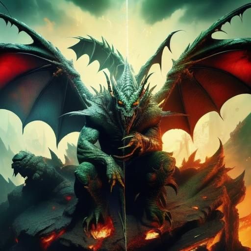 Evil Dragon's Cheese Feast: Hyperrealistic Concept Art