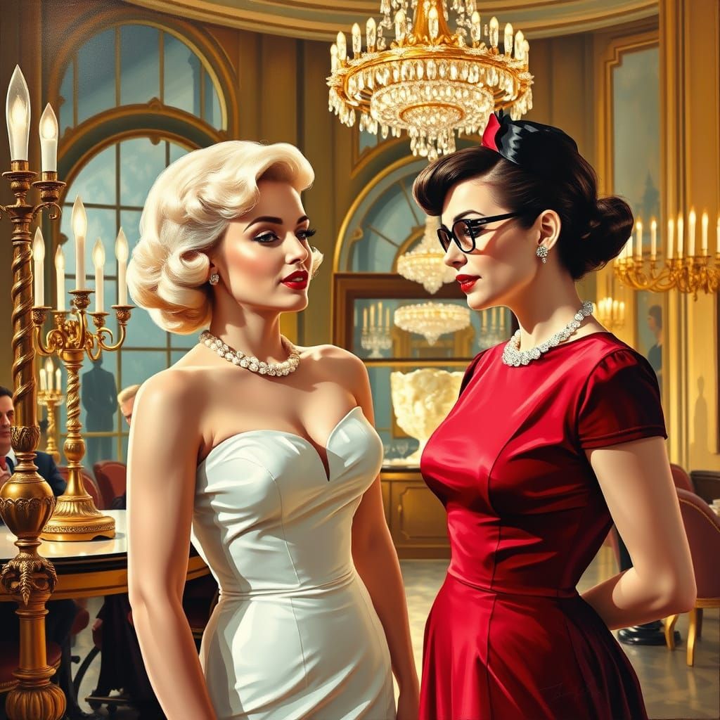 Elegant Hollywood Icons in Luxurious Tiffany's Setting