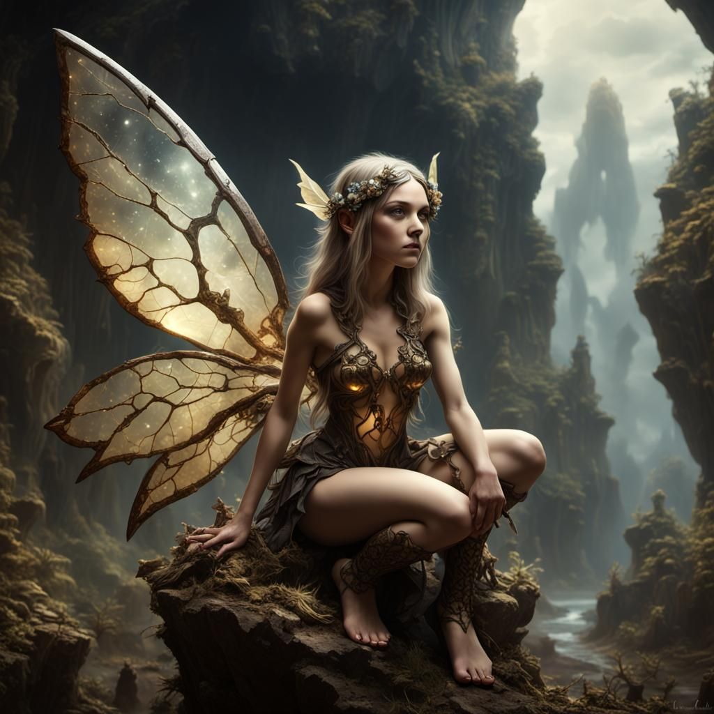 Septarian Crystal Fairy: Epic Digital Masterpiece