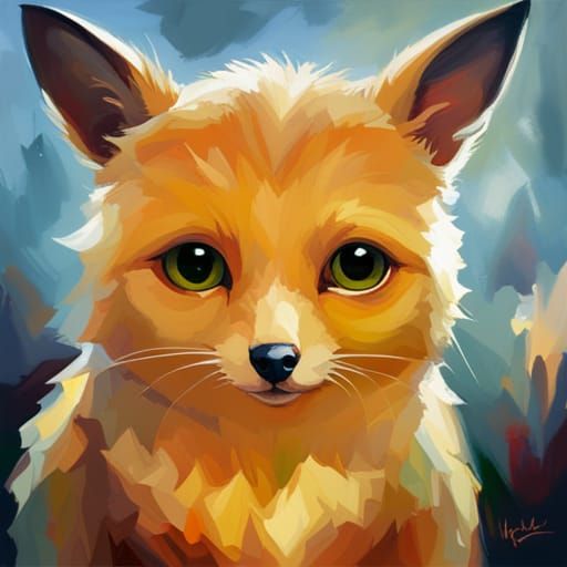 Adorable Animal Portrait in Expressive Style