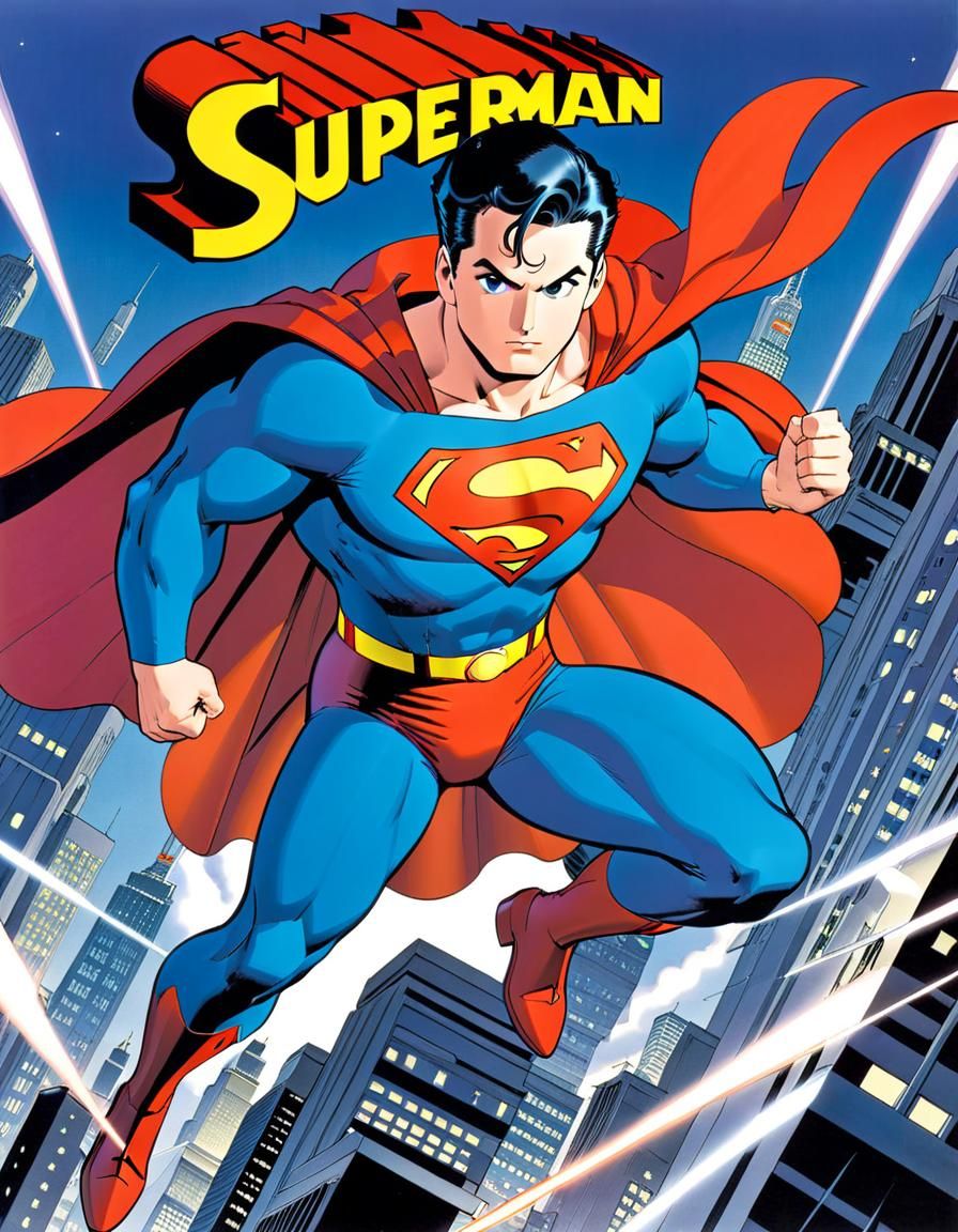 Superman in Manga Style