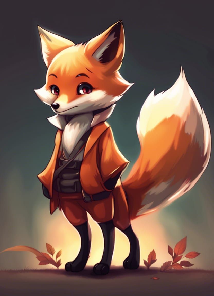 Cute Anime Fox in 8K Resolution