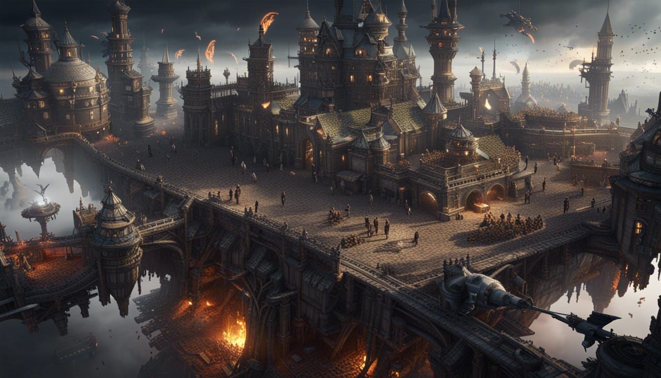 War and Peace: A Detailed Fantasy Concept Art