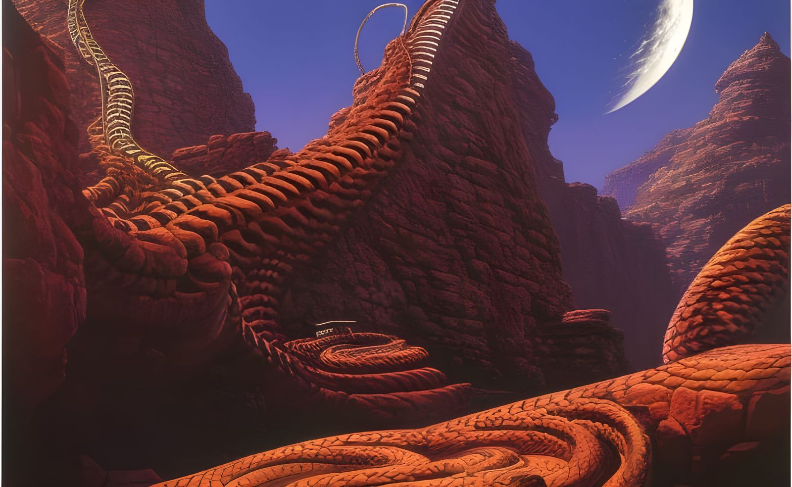 Serpent Fortress Mountain Castle: Fantasy Concept Art