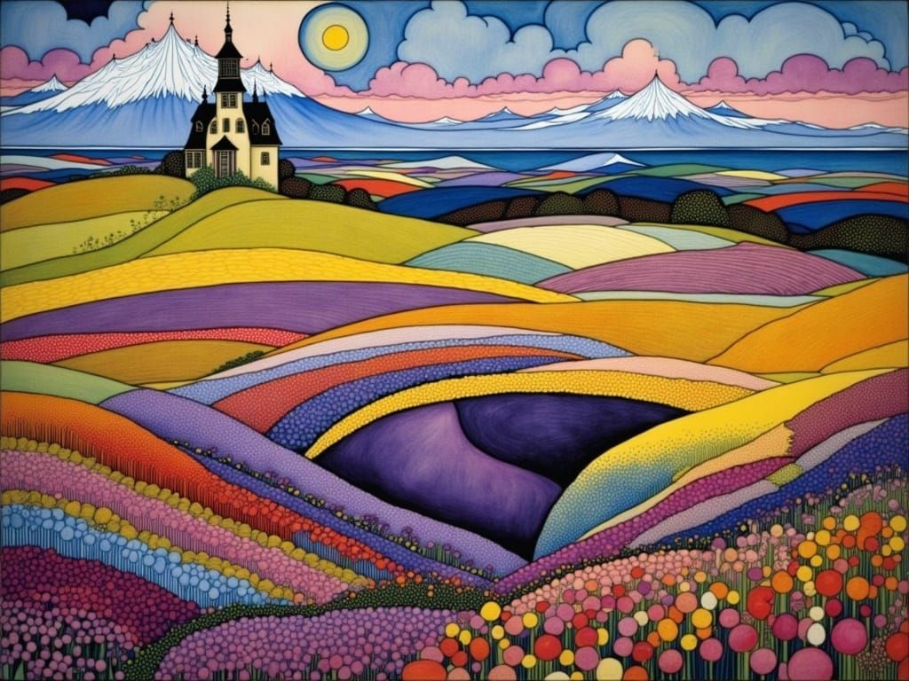 Vibrant Landscape in a Dreamlike World