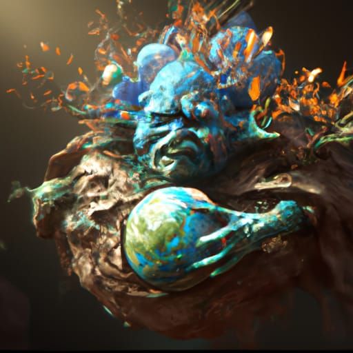 Detailed Earth Elemental Concept Art