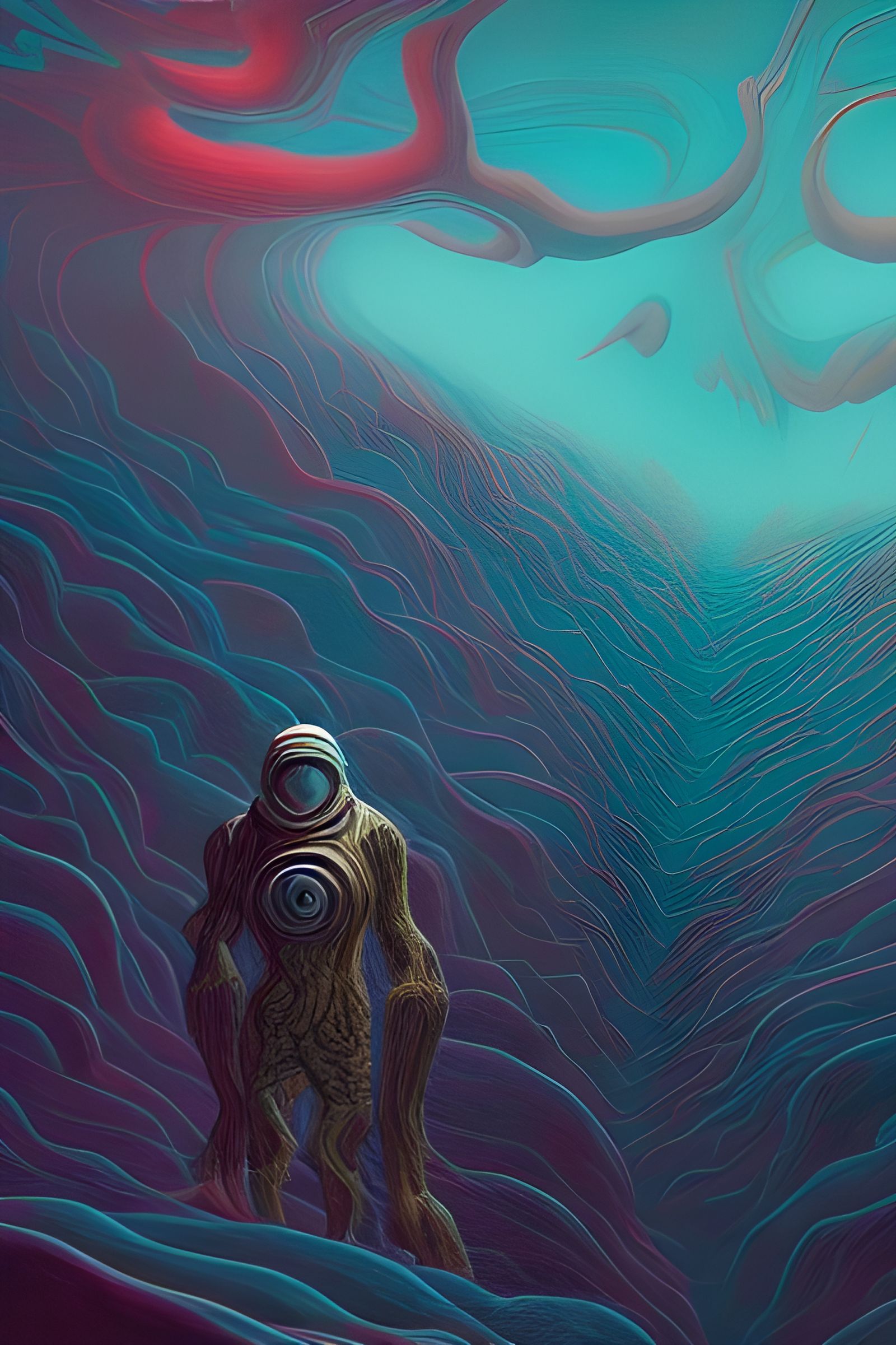 Eldritch God in Space: Surreal Digital Art