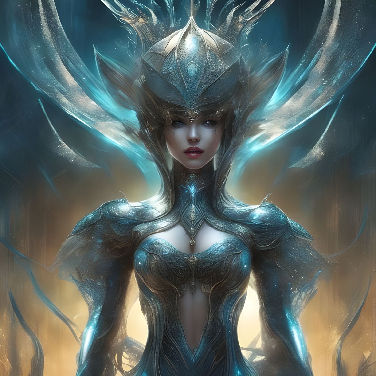 Beautiful Alien Footman with Azure Hood