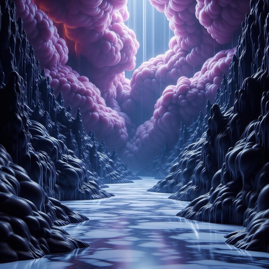 Mystical Alien World in Dreamlike Science Fiction Style