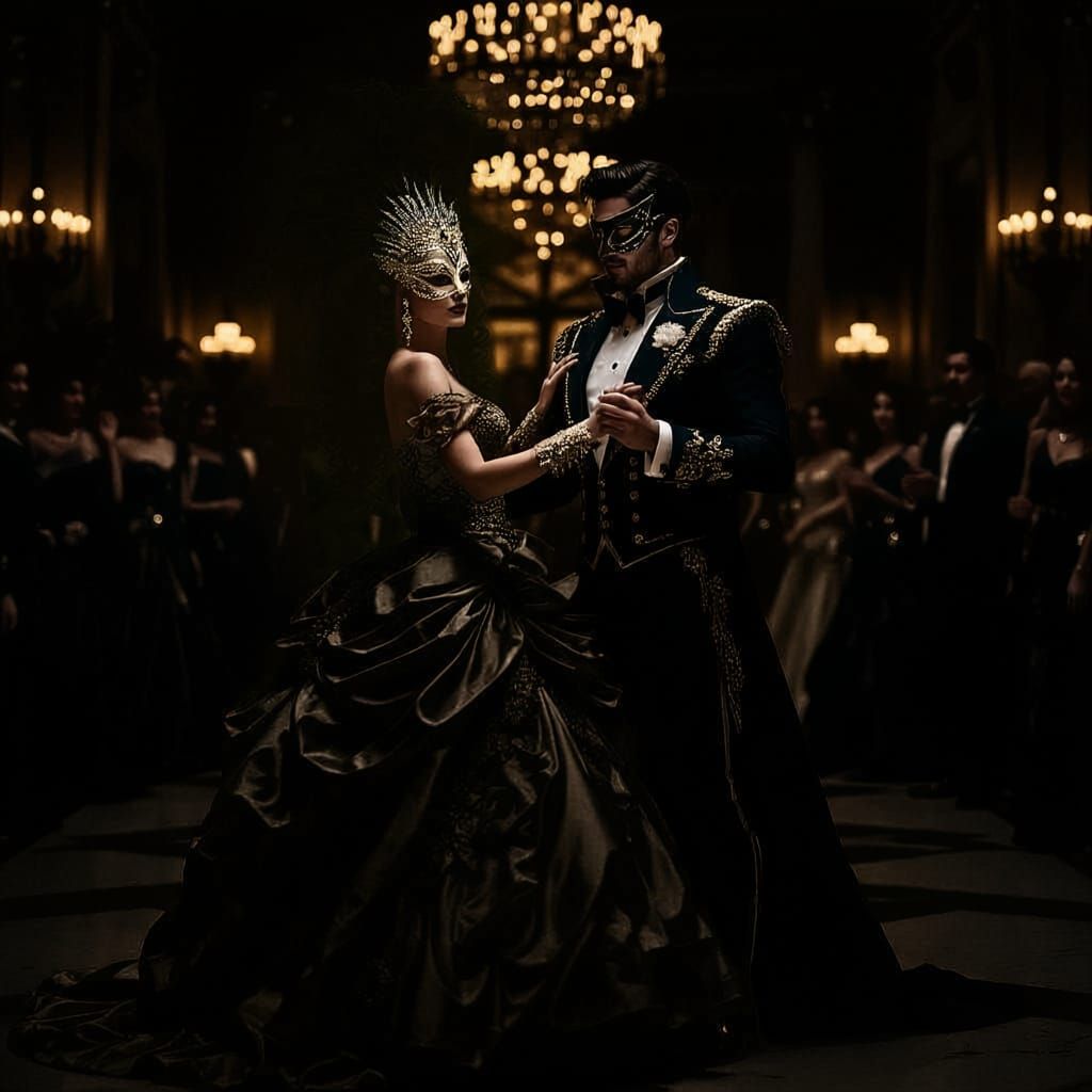 Vampire Princess Dances with Dragon Prince at Masquerade Bal...