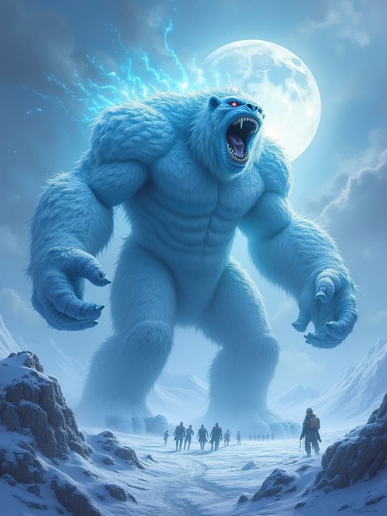 Colossal Winter Kingdom Juggernaut-Yeti in Star-Ice Armor