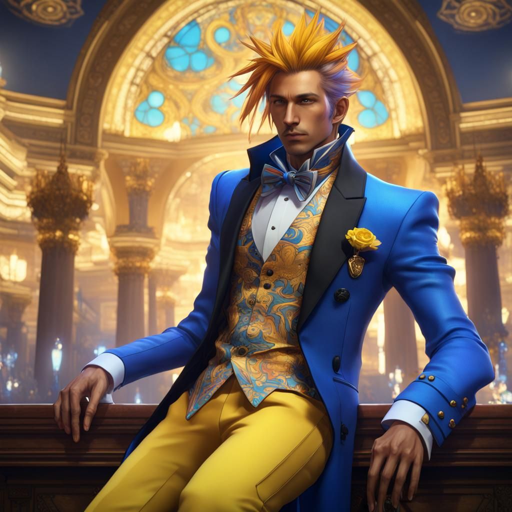 Wakka at Fancy Dress Ball, Art Nouveau Style