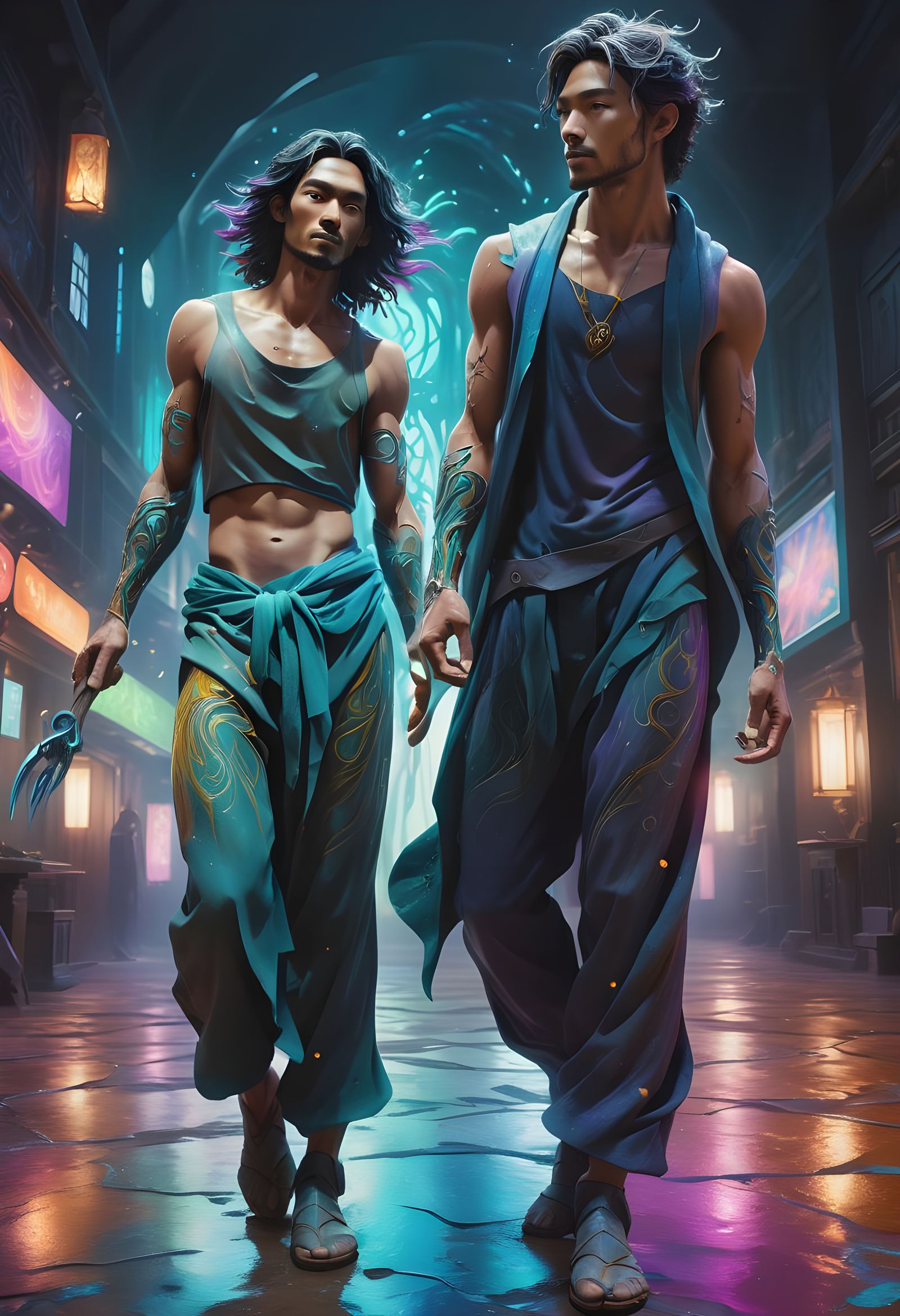 Majestic Cultivator in Vibrant Fantasy Realm