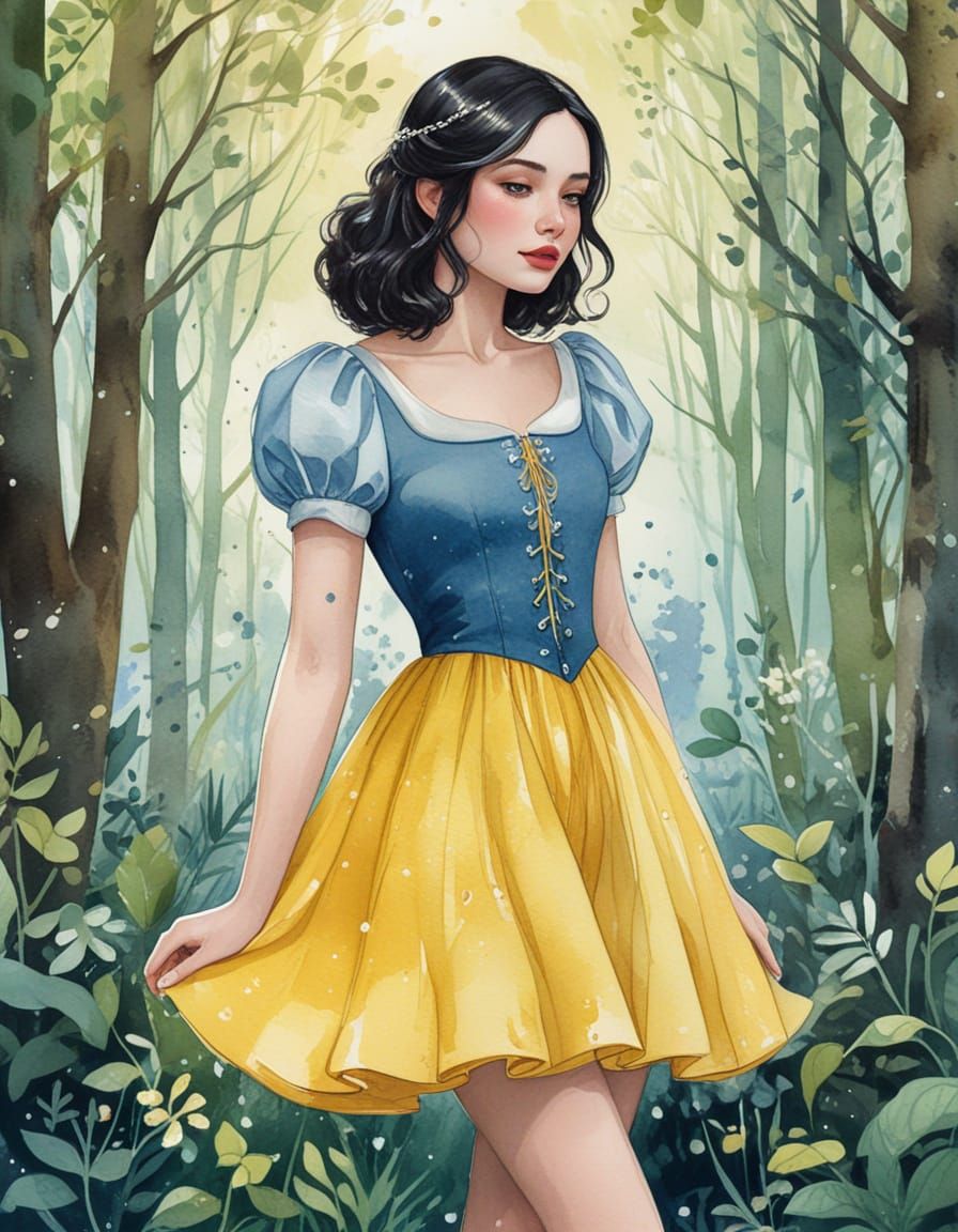 Whimsical Fairy Tale Princess in Lush Forest