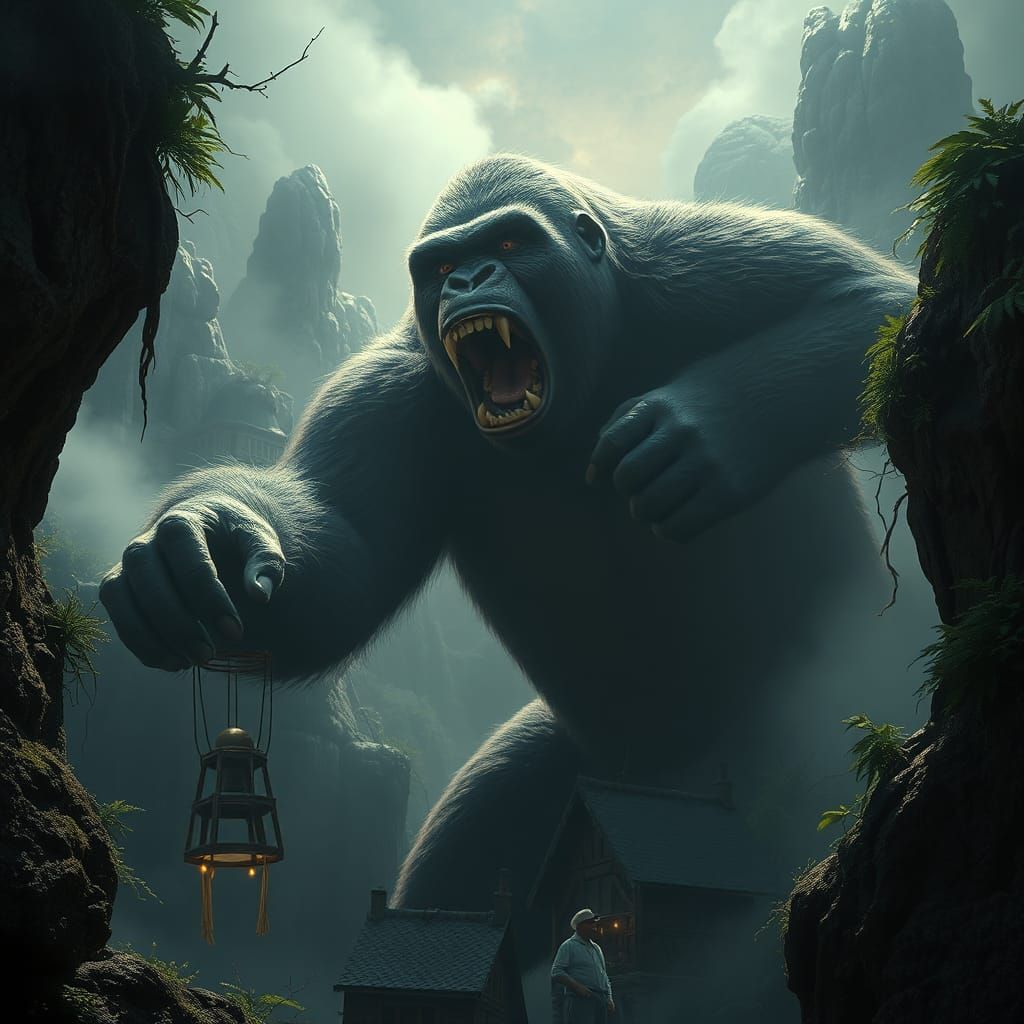 King Kong in Jungle: Epic Digital Matte Painting