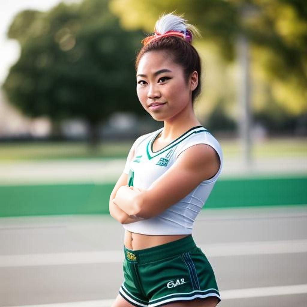 Green and White Pom Poms in Professional Photo
