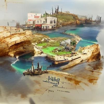 Whimsical Anchor Bay Concept Art, Fallout 4 Style