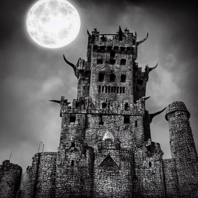AI Interpretation of a Demon Castle
