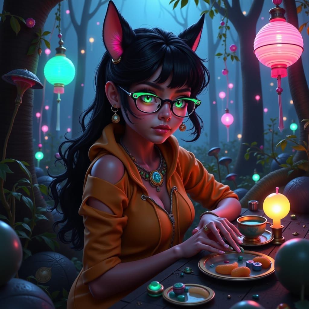 Thelma as Scooby-Doo in Art Nouveau Style