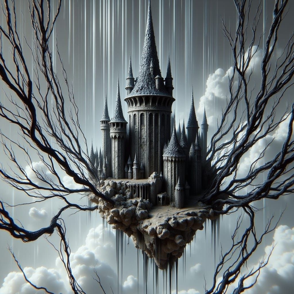 Ethereal Castle Unravels in Surreal Felted Wool Art