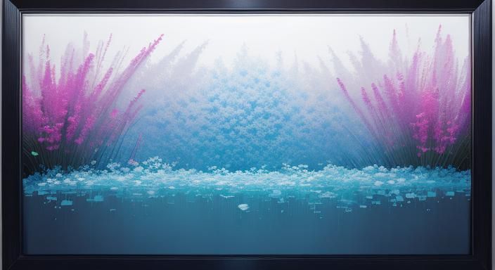 Abstract Frozen Flowers with 3D Shading