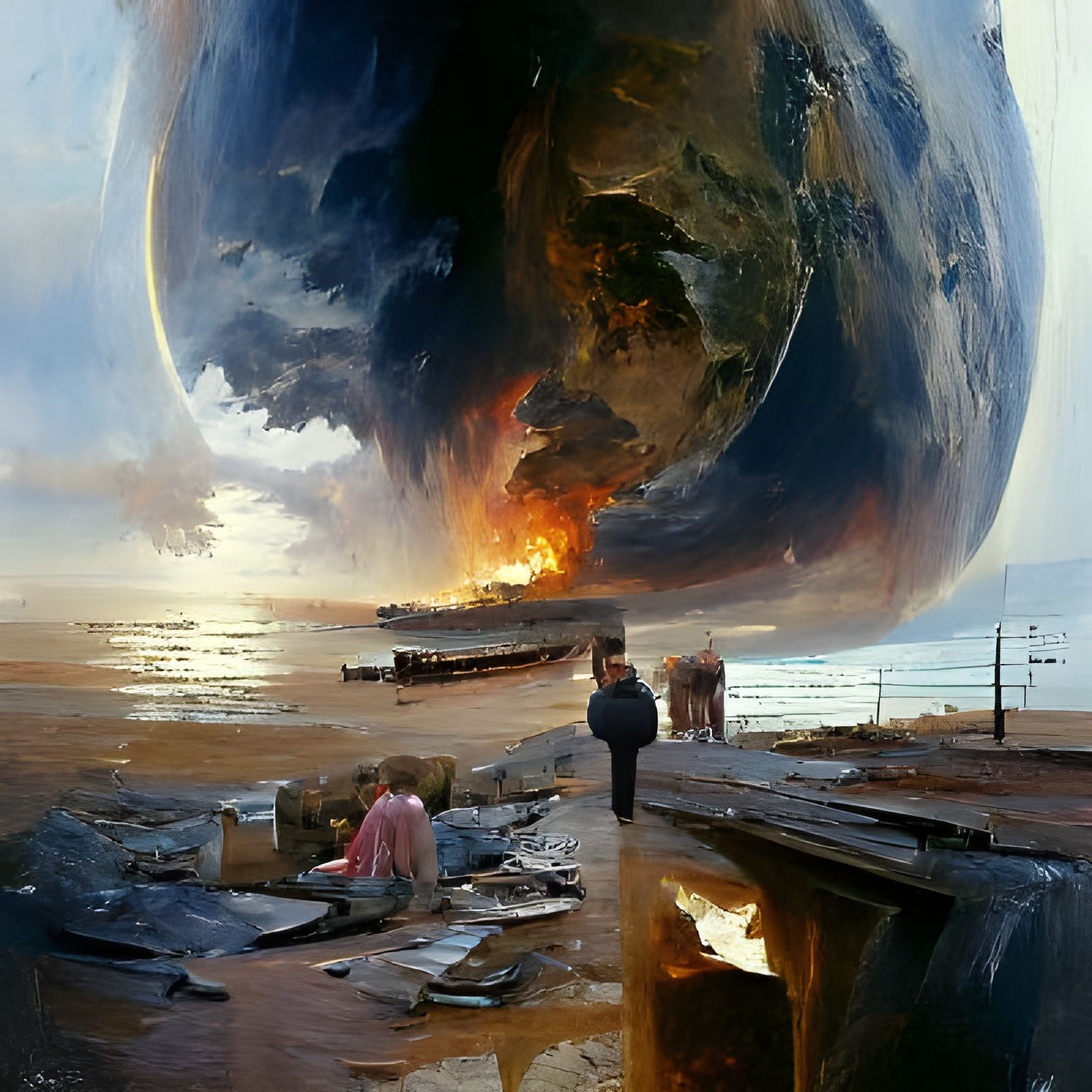 Apocalyptic End Times Oil Painting