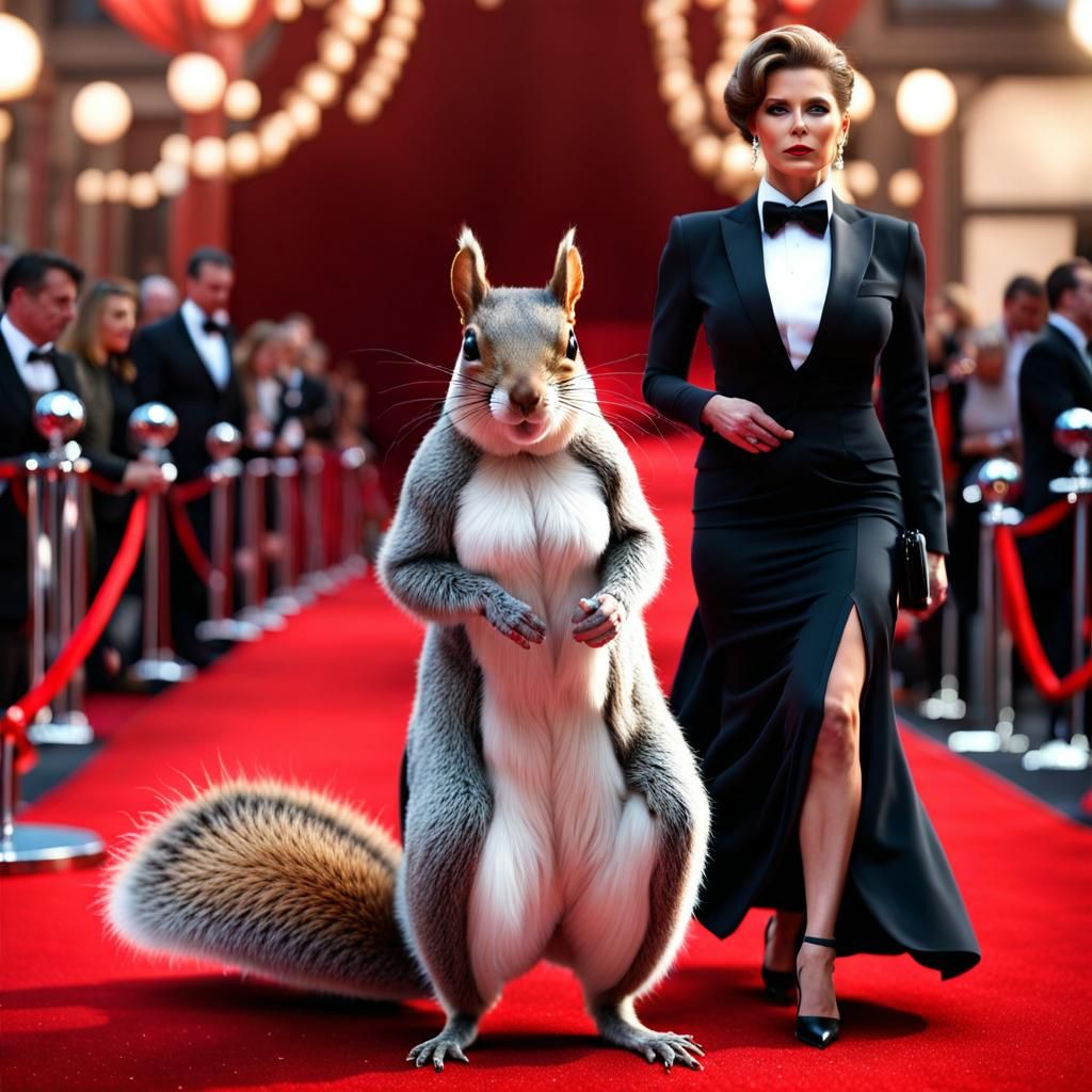 Secret Agent Squirrel on the Red Carpet