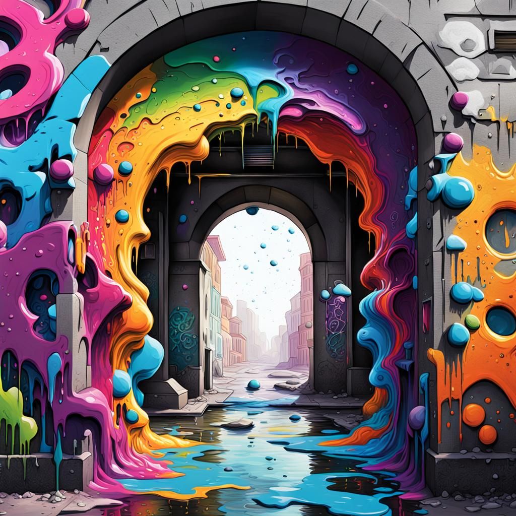 Multiversal Portals in Graffiti Street Art