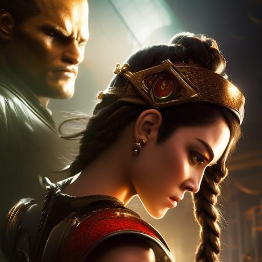 Hyperrealistic Female Boxer in Splash Art Style