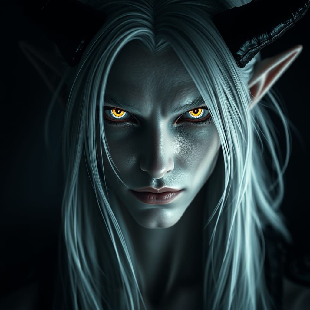 Surreal Hybrid: Demon-Scientist Transformation in Gothic Sty...