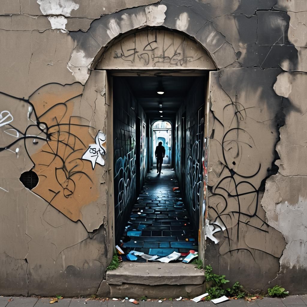 Colorful Polychromatic Graffiti Art With Melting Textures