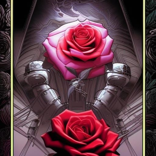 Rose in Comic Book Art Style