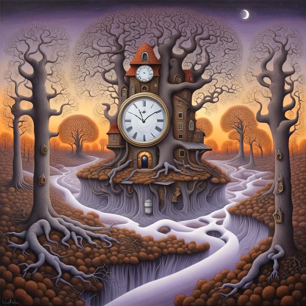 Surrealistic Landscape Painting in Yerka Style