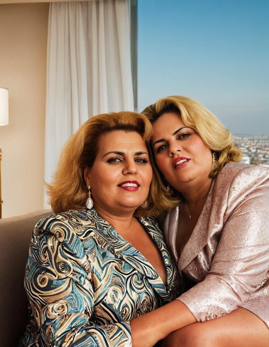 Plus Size Models Kiss in Fashion Photography Style